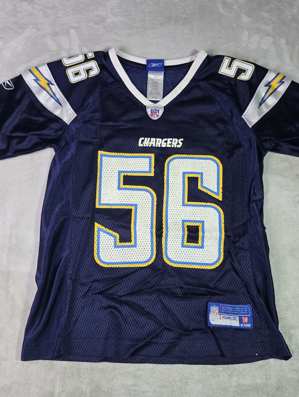 Reebok Shawne Merriman #56 San Diego Chargers NFL On Field Jersey Blue Youth Sm
